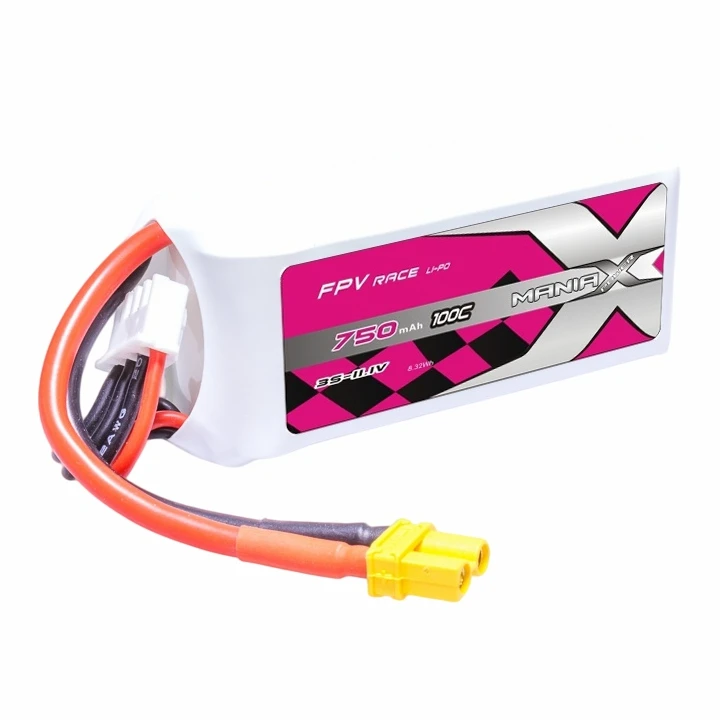 3S-11.1V 750mAh 100C FPV রেসিং লিপো ব্যাটারি