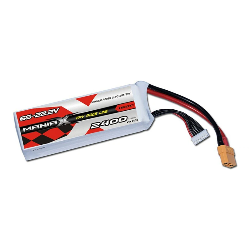 6S-22.2V 2400mAh 150C FPV রেসিং লিপো ব্যাটারি