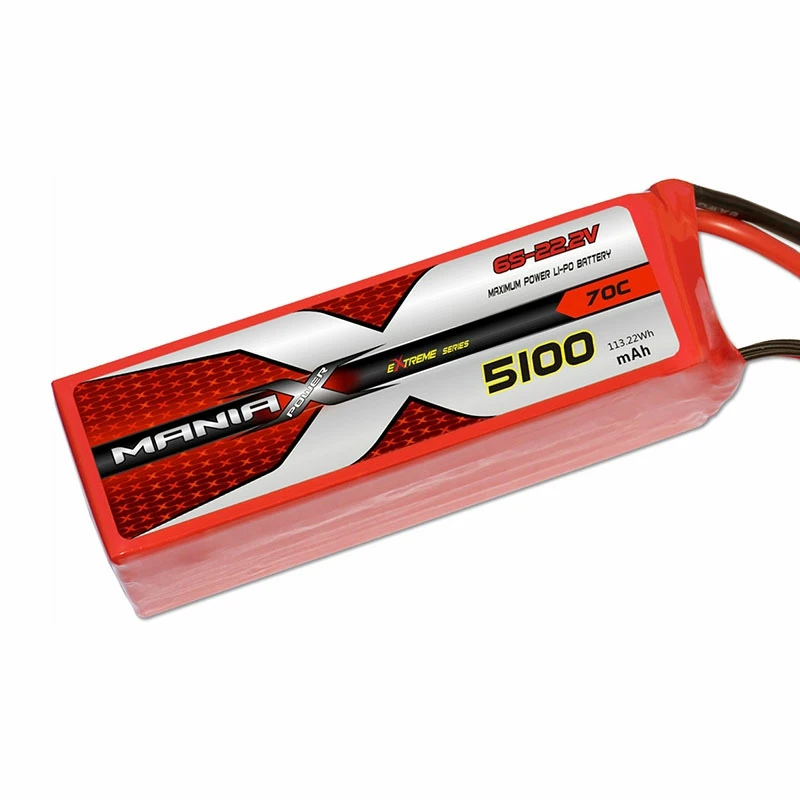 6S-22.2V 5100mAh 70C Lipo ব্যাটারি
